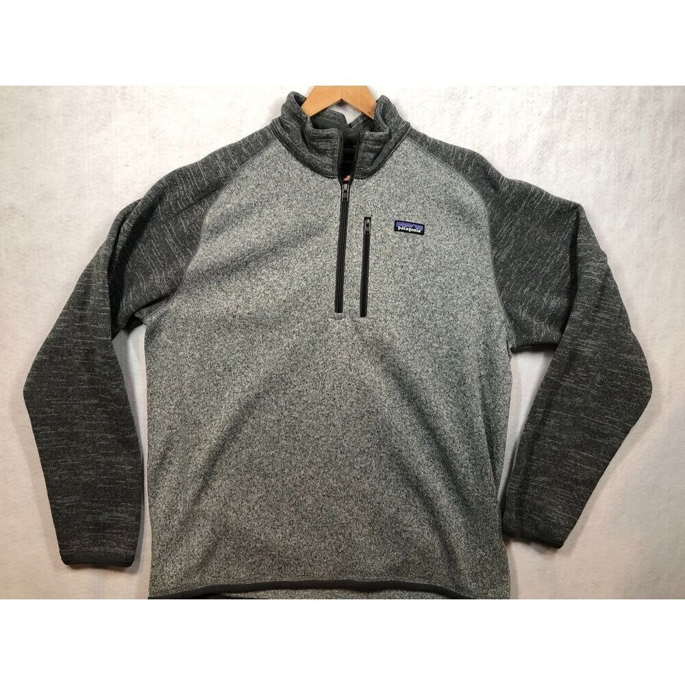Patagonia Better Sweater 25523 Nickel Forge Grey 1/4 Zip Pullover Top Men's XL
